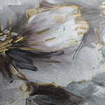 Floral 582 Canvas Art 60 x 40 cm / Black