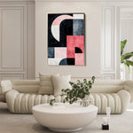 Abstract 583 Canvas Art 18" x 24" / 45 x 60 cm / Black