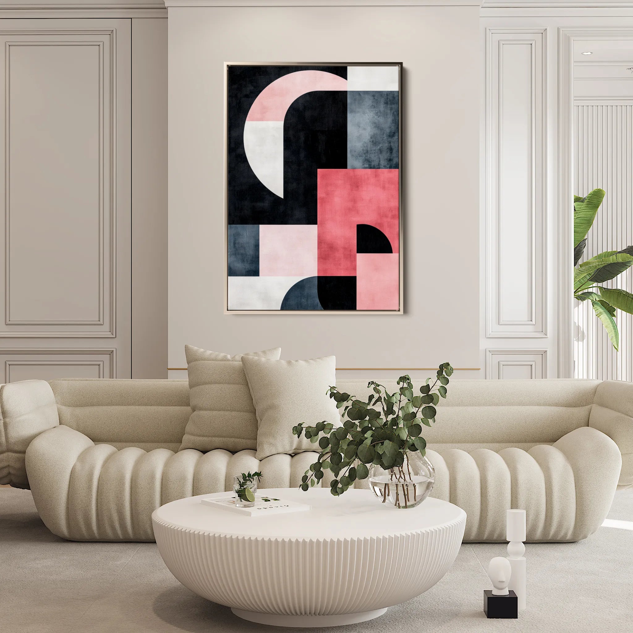 Abstract 583 Canvas Art 18" x 24" / 45 x 60 cm / Black