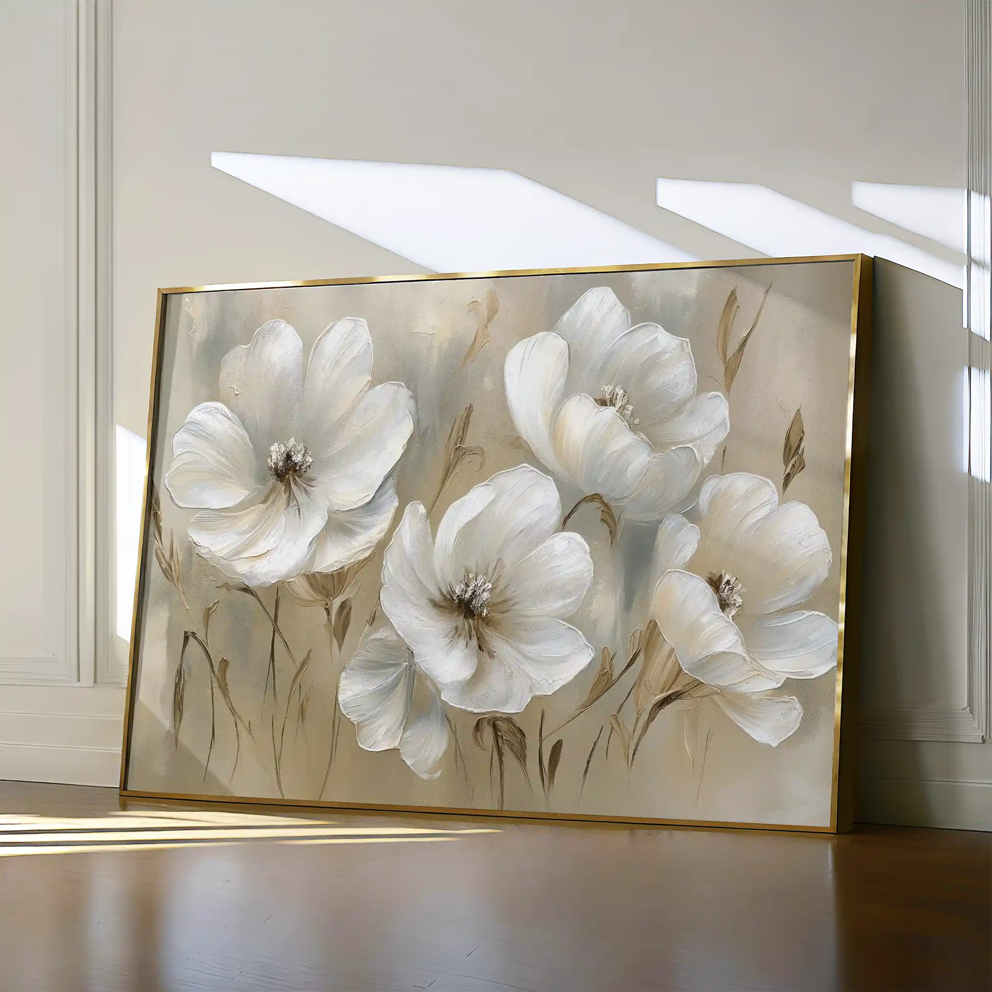Floral 583 Canvas Art 18" x 24" / 45 x 60 cm / Black