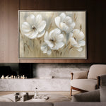Floral 583 Canvas Art 18" x 24" / 45 x 60 cm / Black