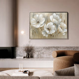 Floral 583 Canvas Art 18" x 24" / 45 x 60 cm / Black
