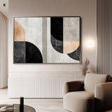 Abstract 584 Canvas Art 18" x 24" / 45 x 60 cm / Black