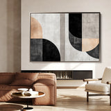 Abstract 584 Canvas Art 18" x 24" / 45 x 60 cm / Black