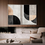 Abstract 584 Canvas Art 18" x 24" / 45 x 60 cm / Black
