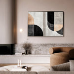 Abstract 584 Canvas Art 18" x 24" / 45 x 60 cm / Black