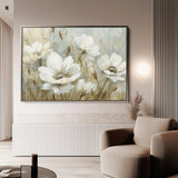 Floral 584 Canvas Art 18" x 24" / 45 x 60 cm / Black