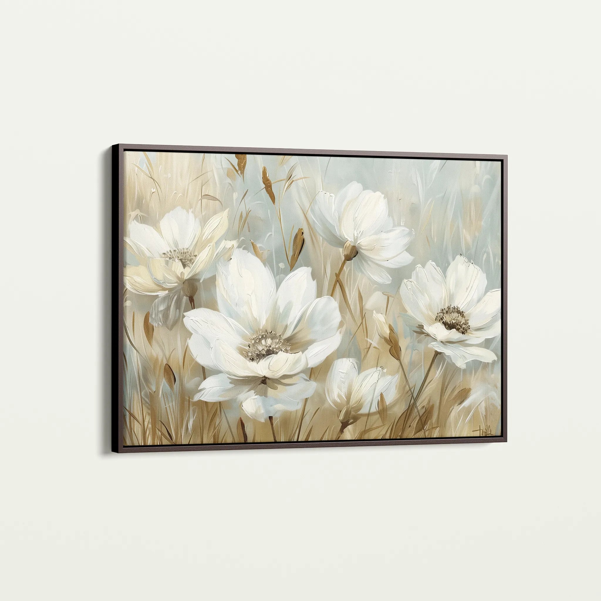 Floral 584 Canvas Art 18" x 24" / 45 x 60 cm / Black