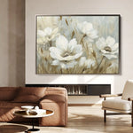 Floral 584 Canvas Art 60 x 40 cm / Black