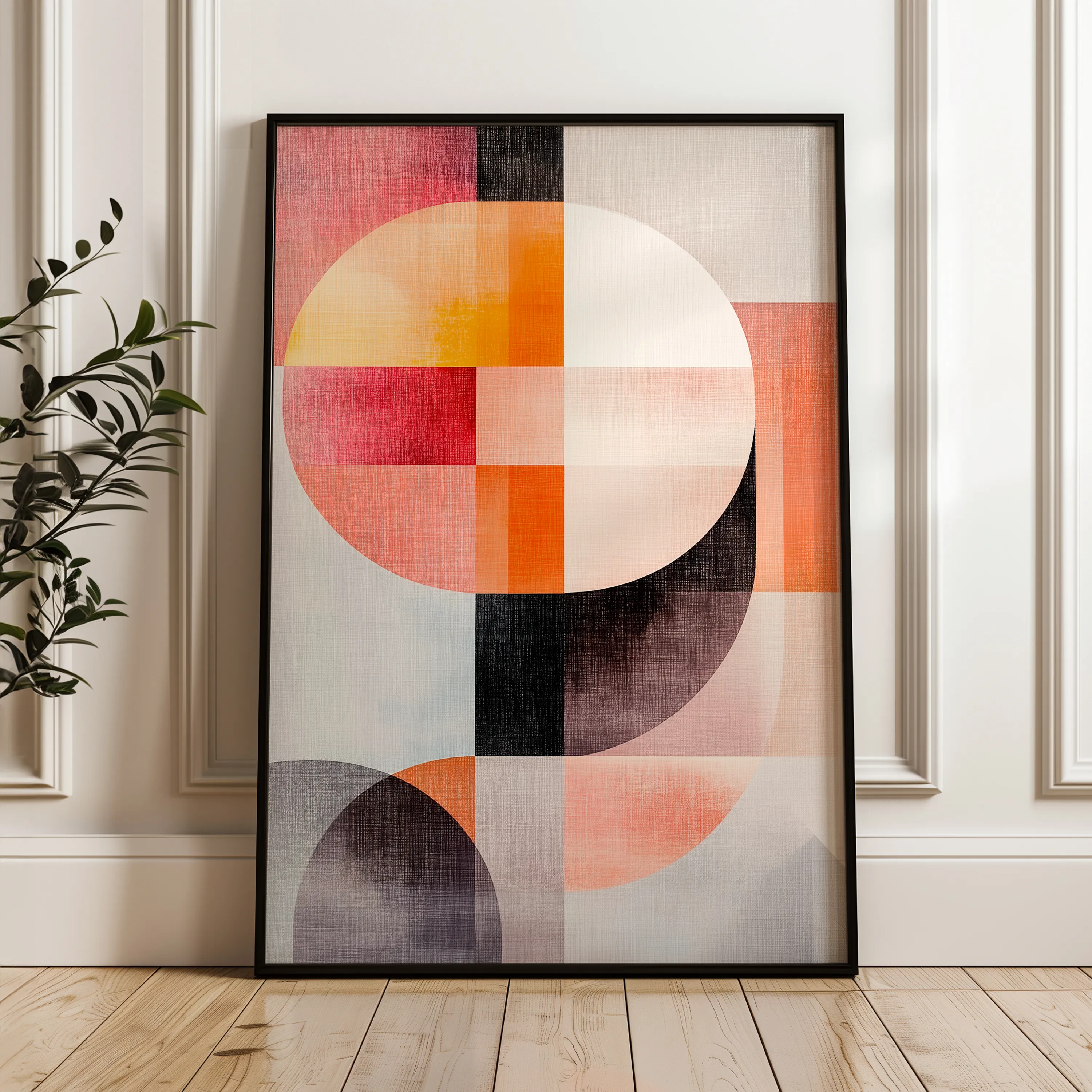 Abstract 585 Canvas Art 18" x 24" / 45 x 60 cm / Black