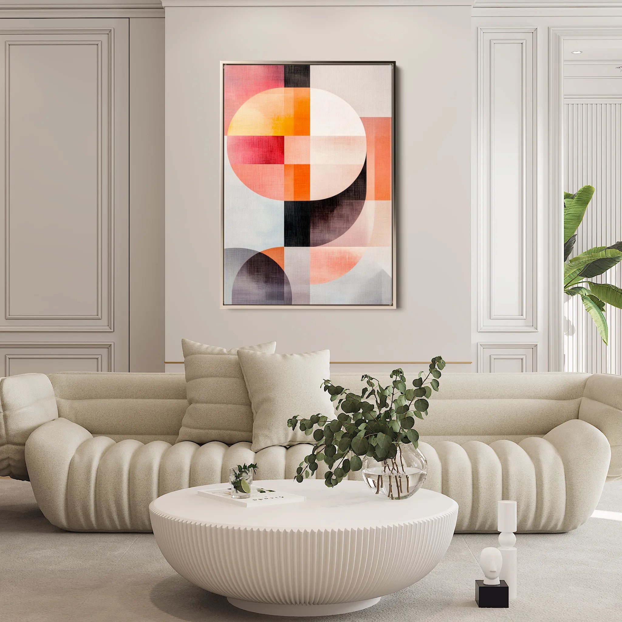Abstract 585 Canvas Art 18" x 24" / 45 x 60 cm / Black