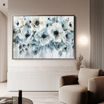 Floral 585 Canvas Art 18" x 24" / 45 x 60 cm / Black