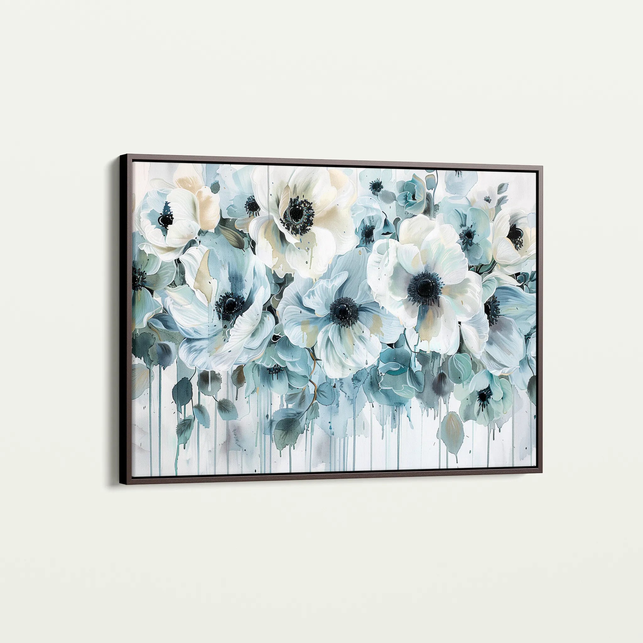 Floral 585 Canvas Art 18" x 24" / 45 x 60 cm / Black