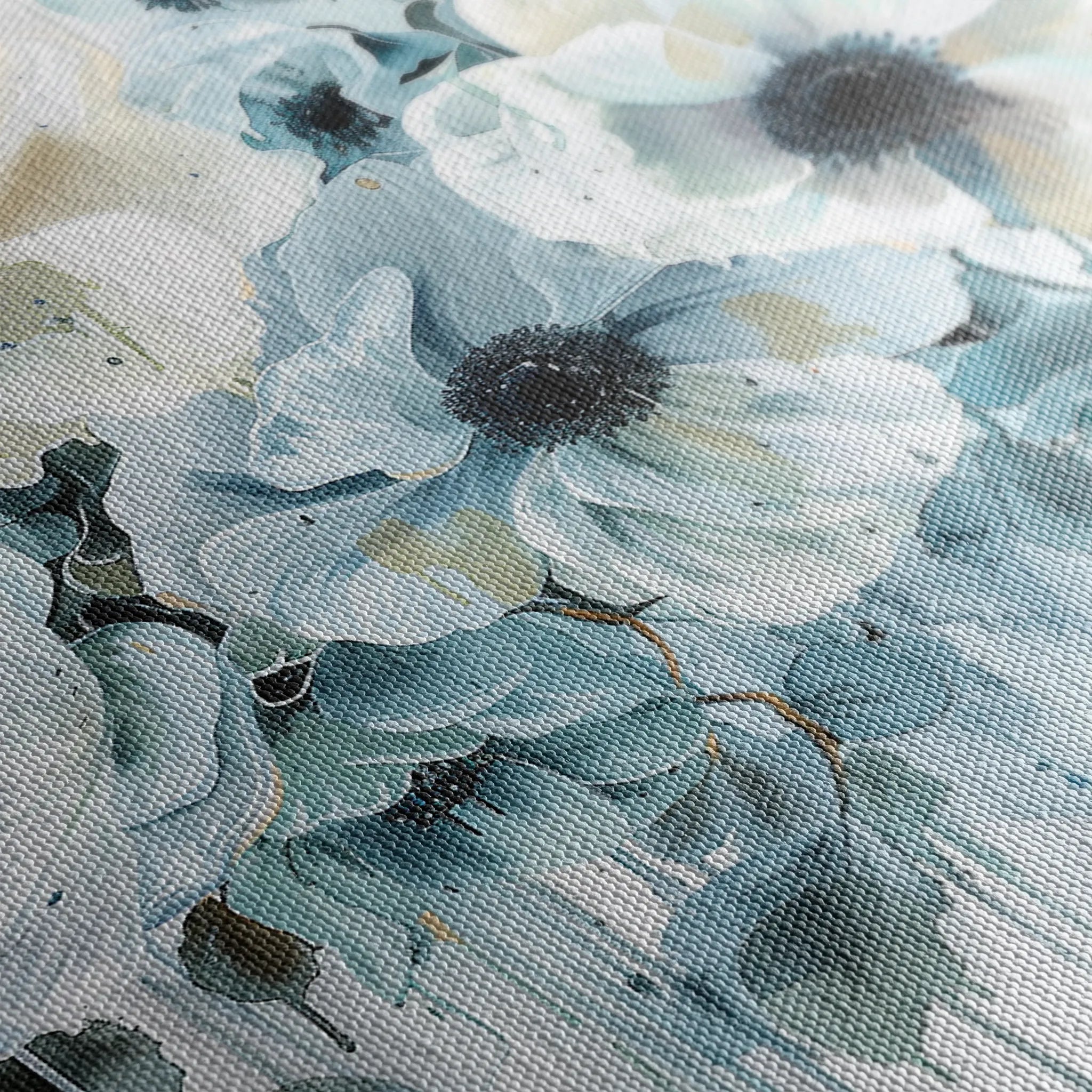 Floral 585 Canvas Art 18" x 24" / 45 x 60 cm / Black