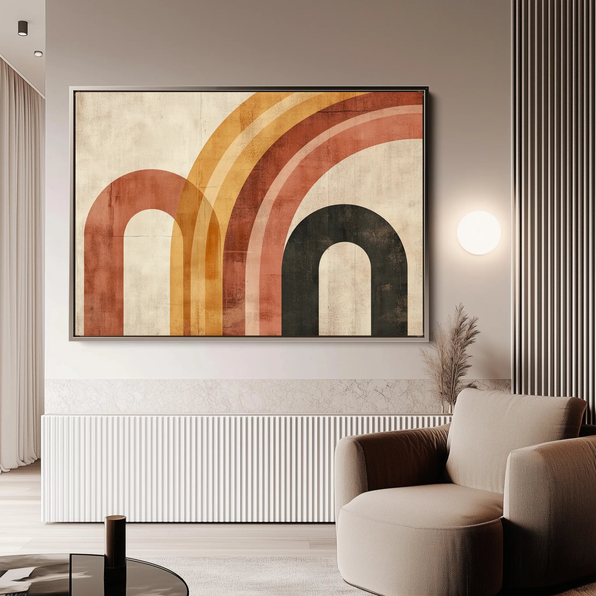 Abstract 586 Canvas Art 18" x 24" / 45 x 60 cm / Black