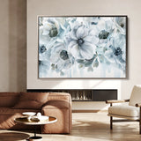 Floral 586 Canvas Art 18" x 24" / 45 x 60 cm / Black