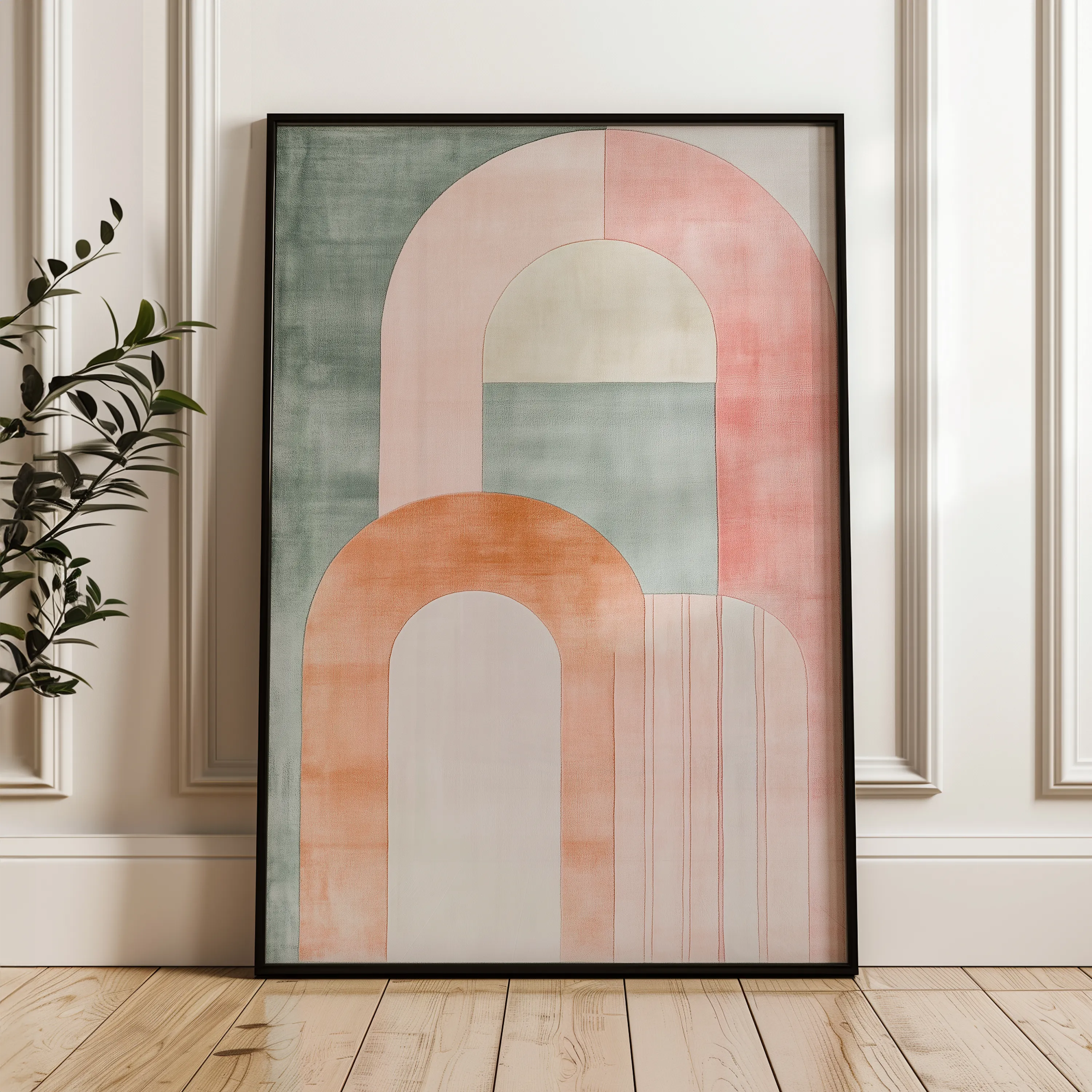 Abstract 587 Canvas Art 18" x 24" / 45 x 60 cm / Black