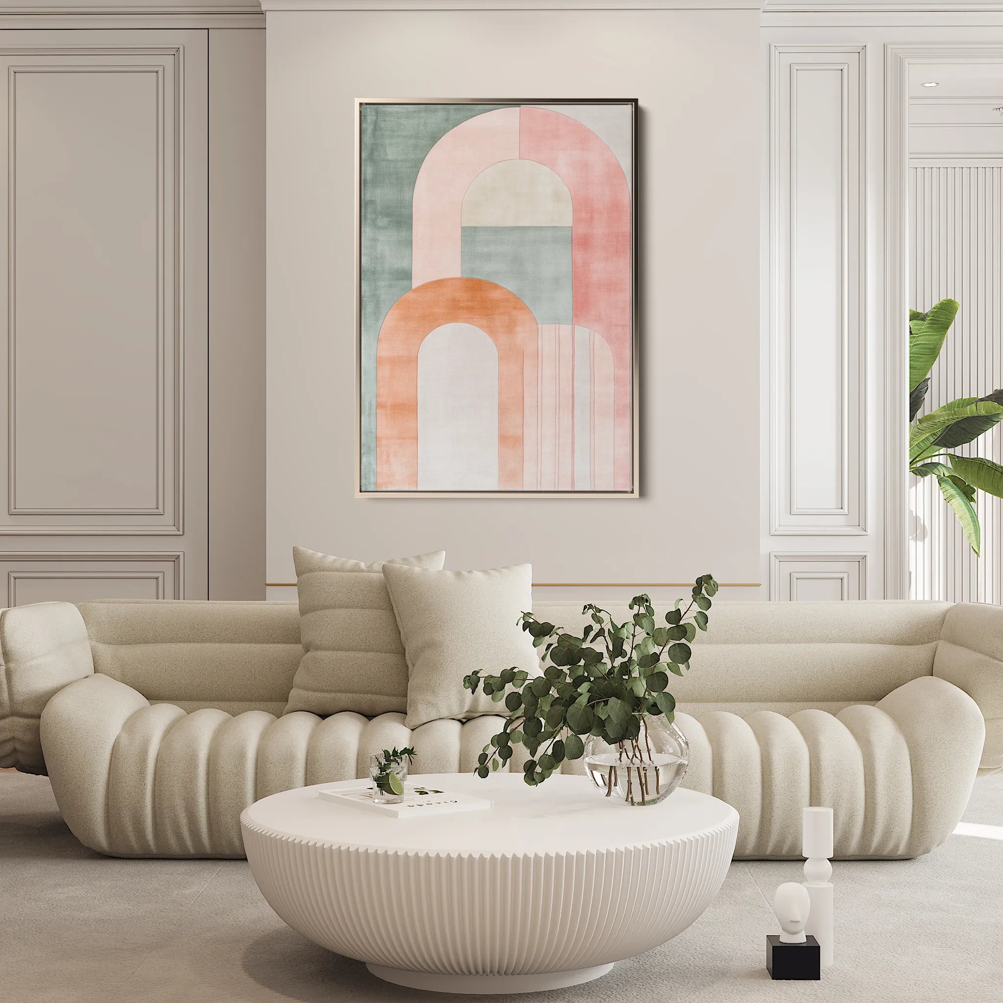 Abstract 587 Canvas Art 18" x 24" / 45 x 60 cm / Black