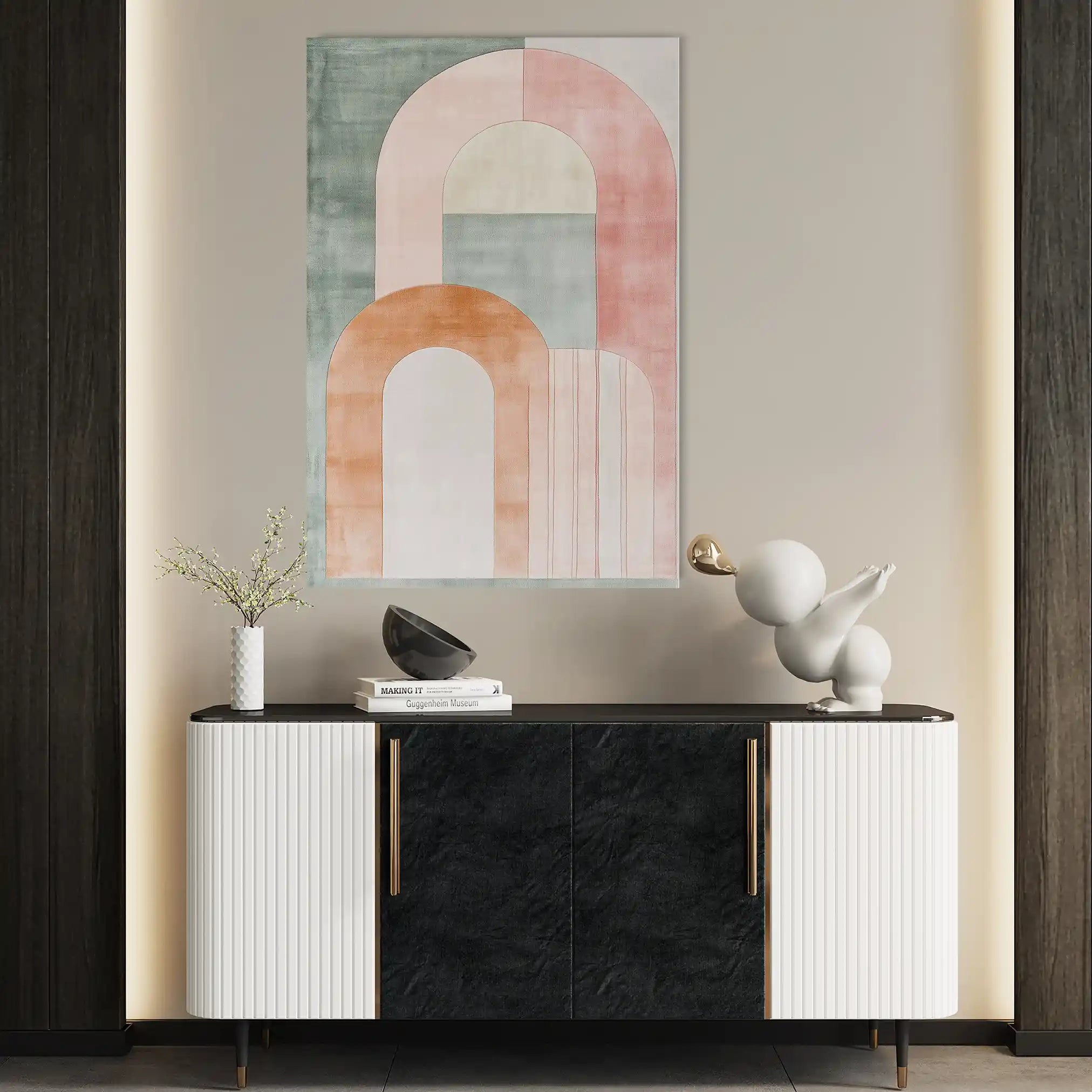 Abstract 587 Canvas Art 18" x 24" / 45 x 60 cm / Black