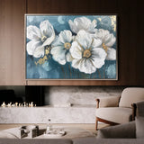 Floral 587 Canvas Art 18" x 24" / 45 x 60 cm / Black
