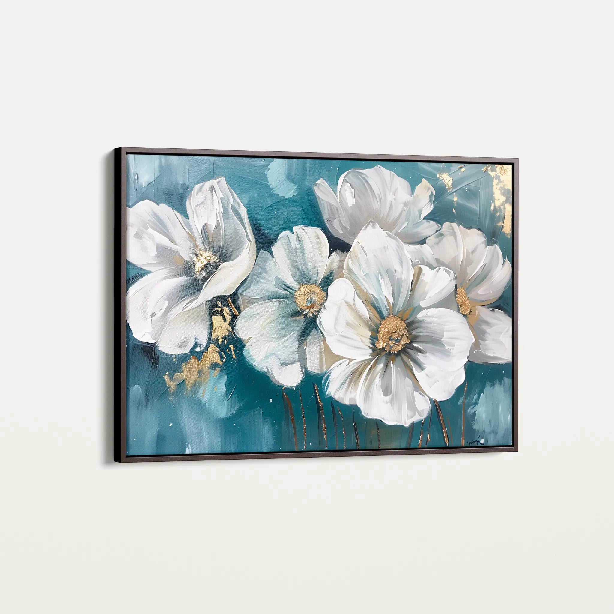 Floral 587 Canvas Art 18" x 24" / 45 x 60 cm / Black