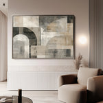Abstract 588 Canvas Art 18" x 24" / 45 x 60 cm / Black