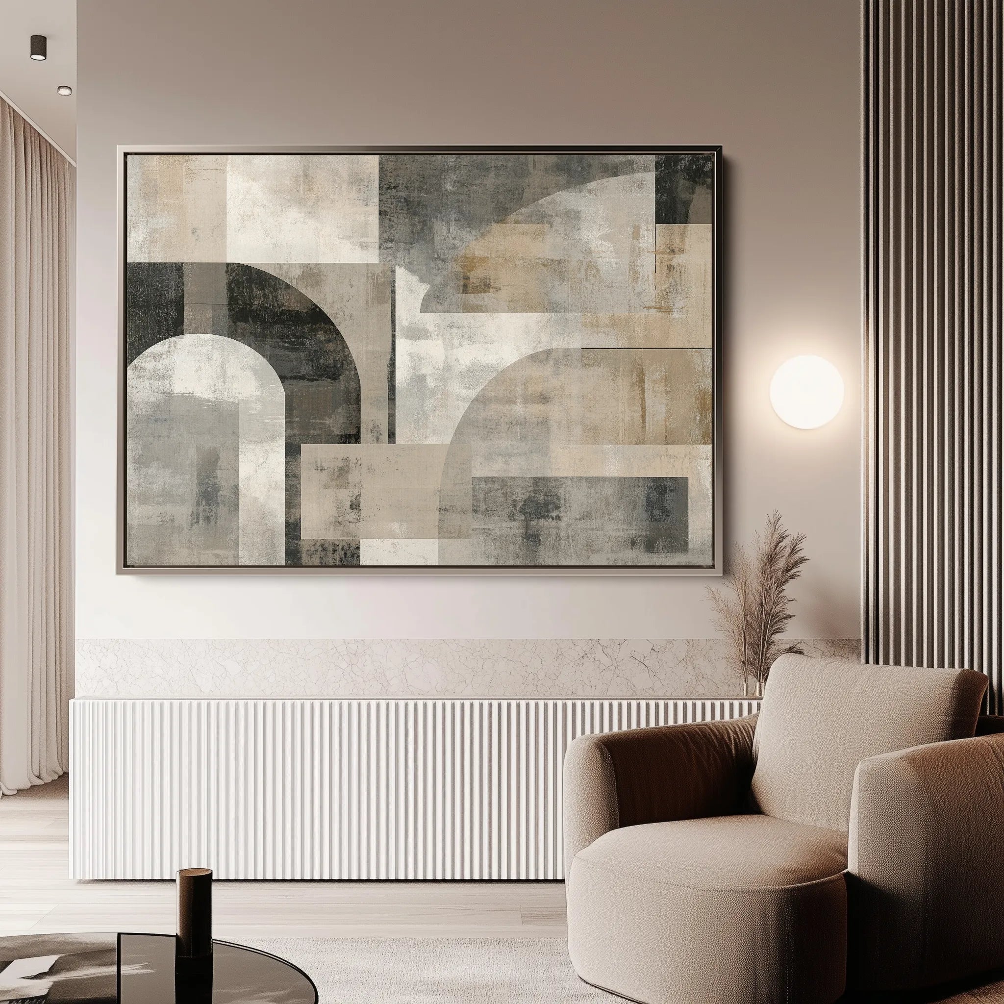 Abstract 588 Canvas Art 18" x 24" / 45 x 60 cm / Black