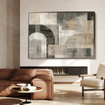 Abstract 588 Canvas Art 18" x 24" / 45 x 60 cm / Black