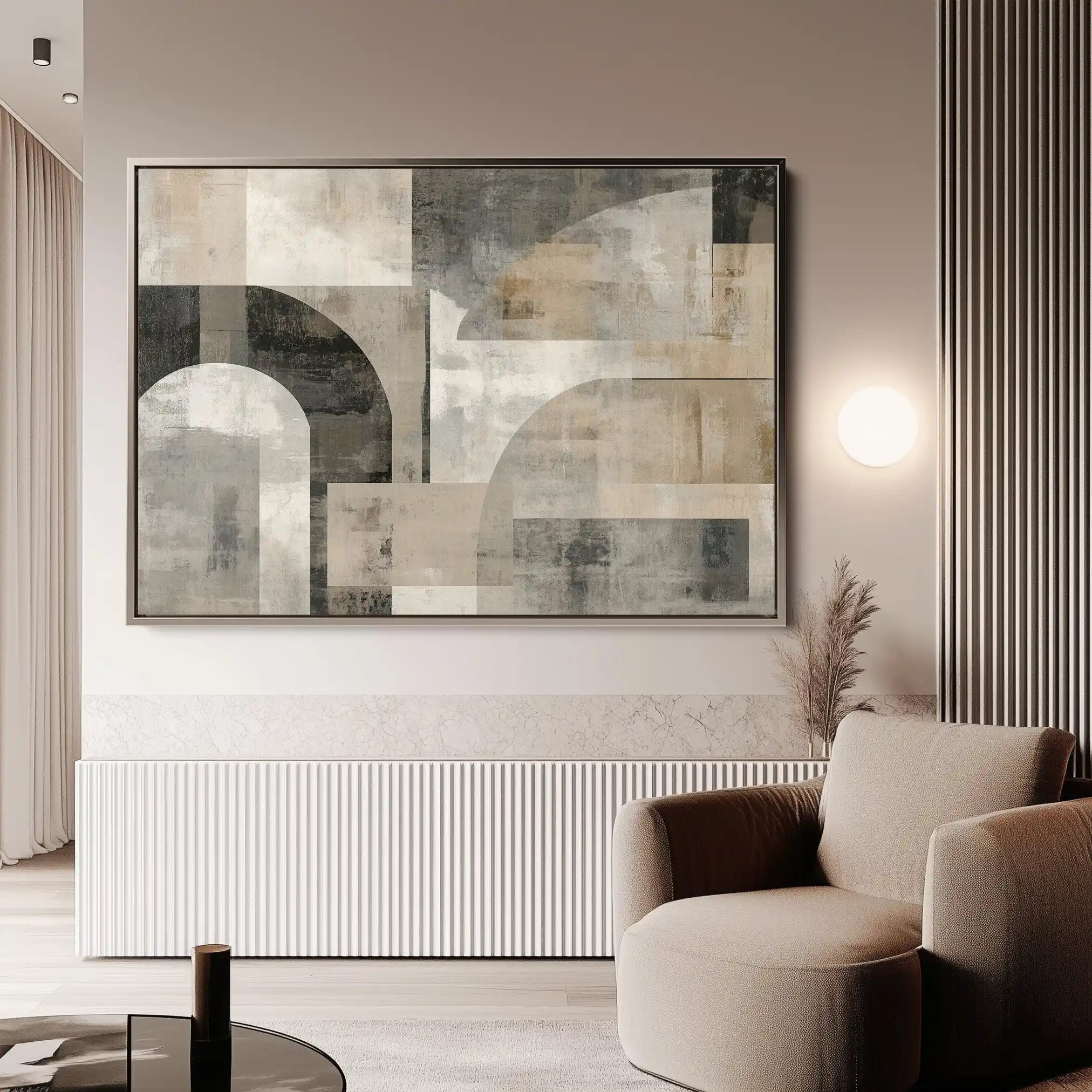 Abstract 588 Canvas Art 18" x 24" / 45 x 60 cm / Black