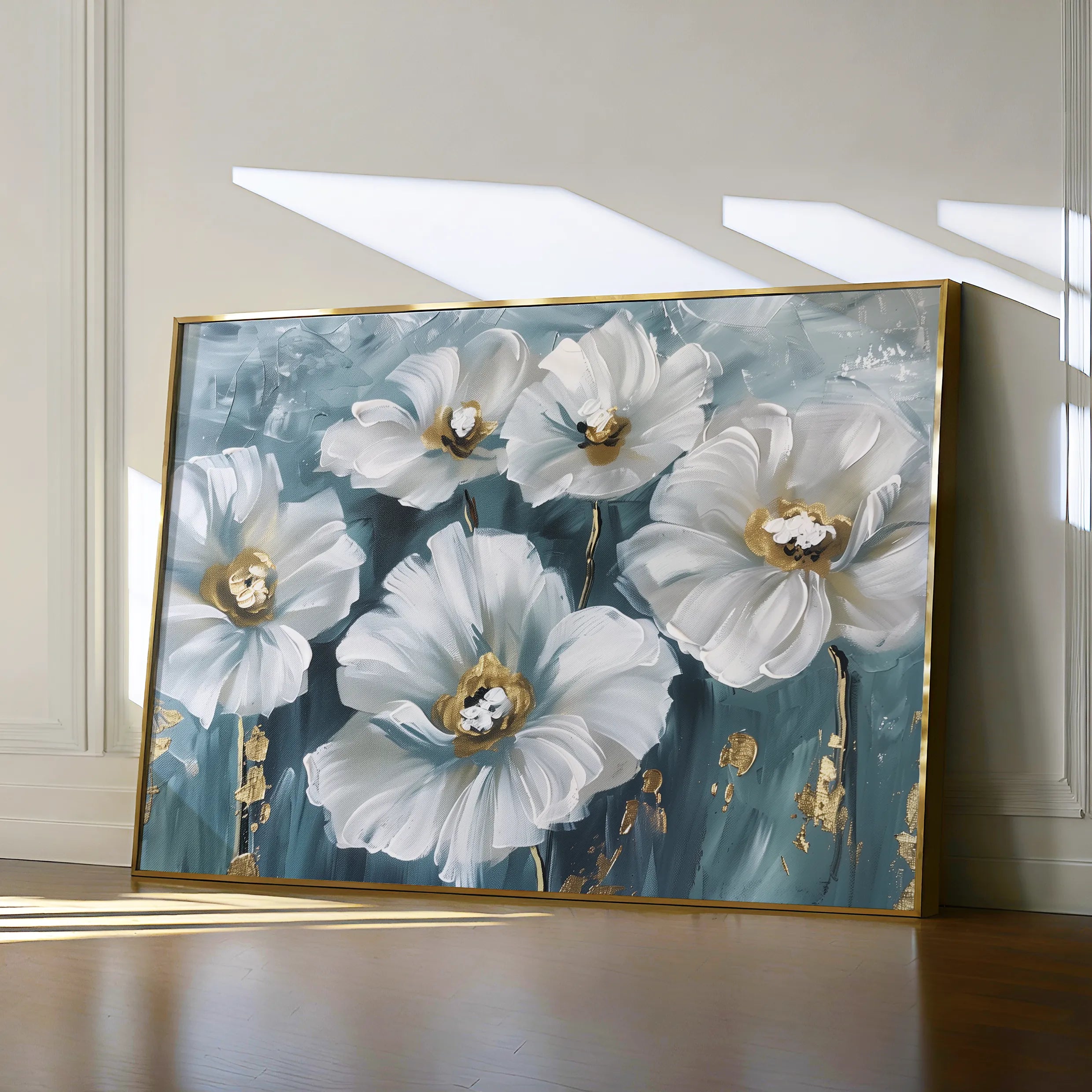 Floral 588 Canvas Art 18" x 24" / 45 x 60 cm / Black
