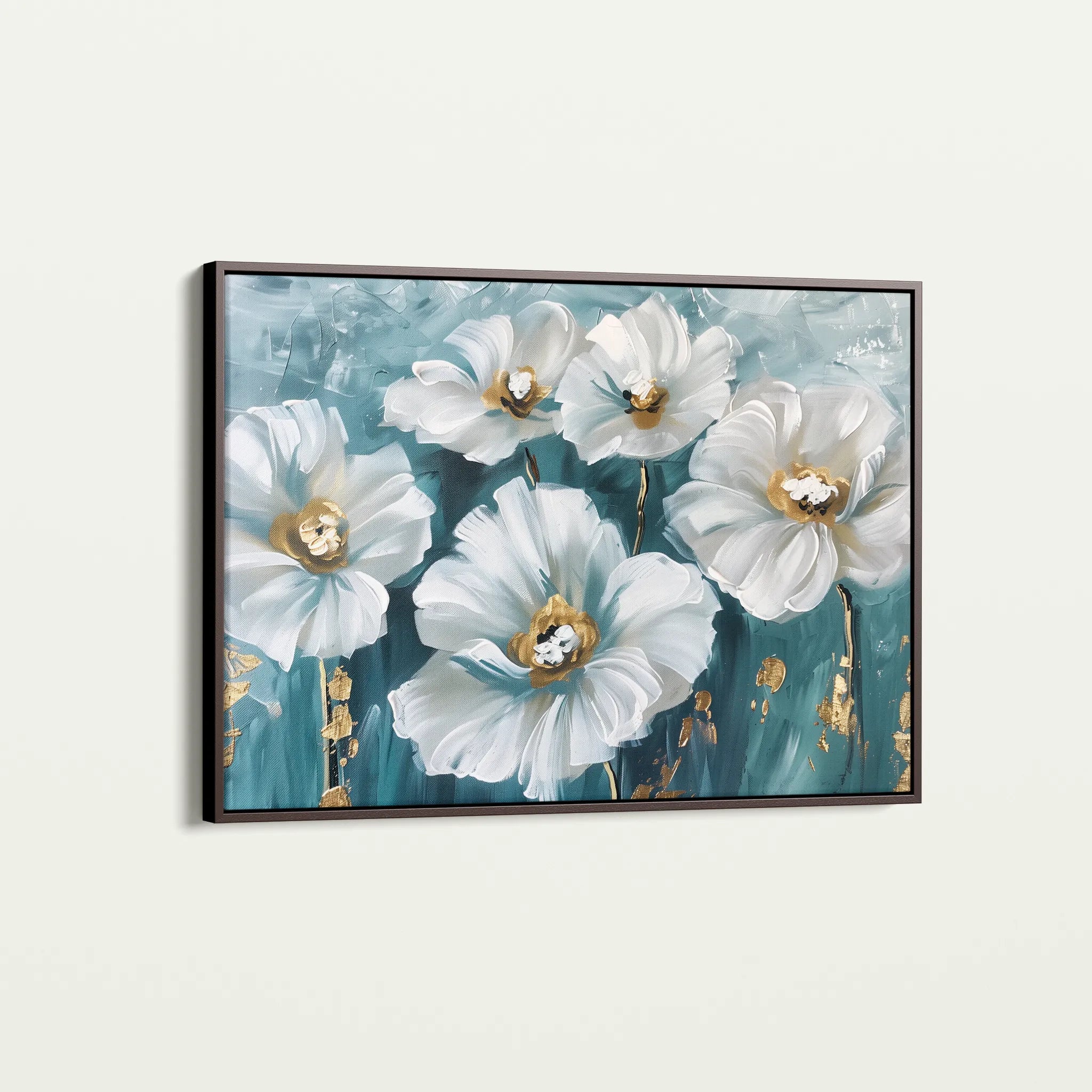 Floral 588 Canvas Art 18" x 24" / 45 x 60 cm / Black