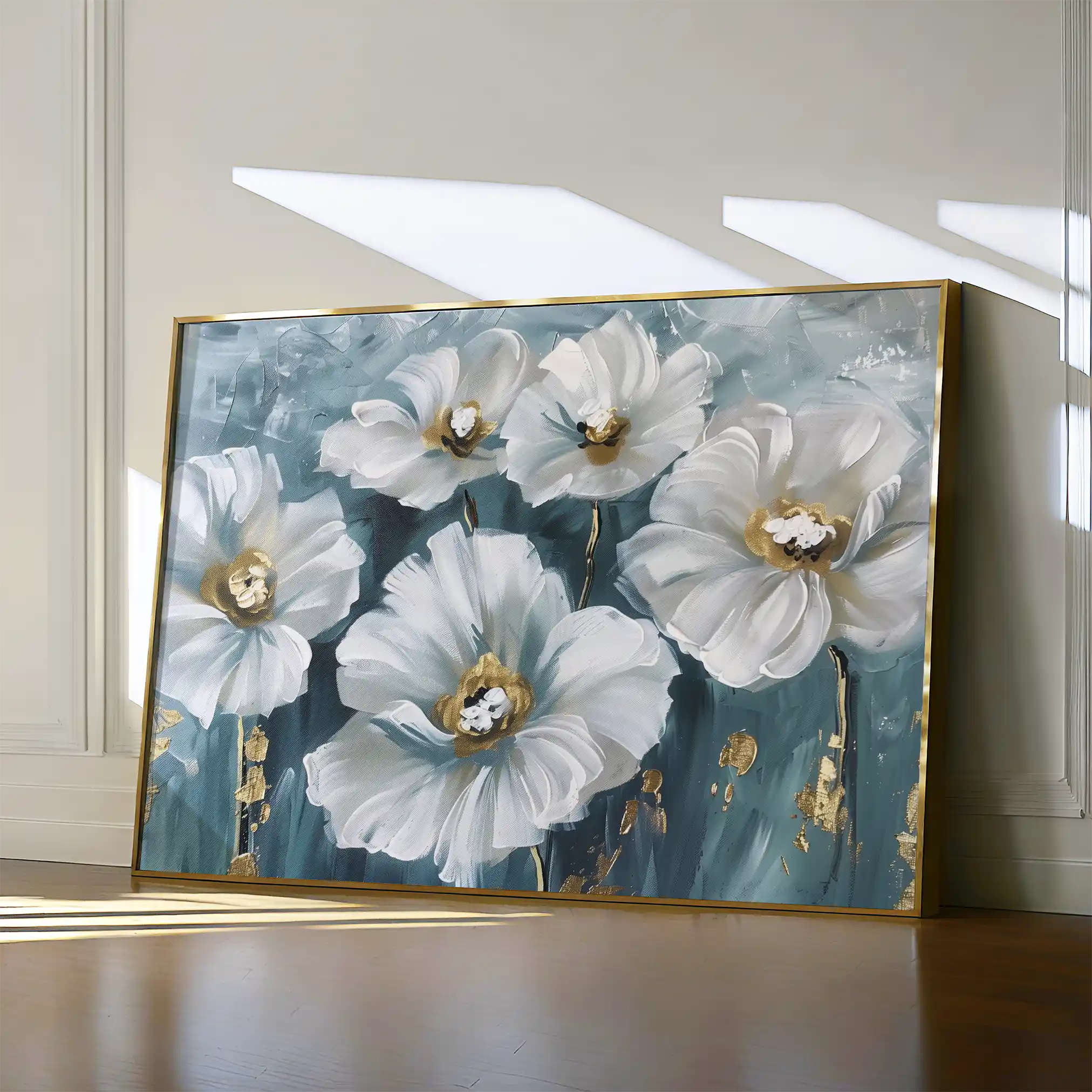 Floral 588 Canvas Art 60 x 40 cm / Black