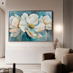 Floral 589 Canvas Art 18" x 24" / 45 x 60 cm / Black