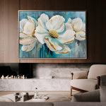 Floral 589 Canvas Art 18" x 24" / 45 x 60 cm / Black