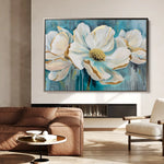 Floral 589 Canvas Art 60 x 40 cm / Black