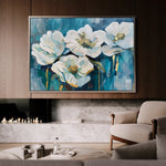 Floral 590 Canvas Art 18" x 24" / 45 x 60 cm / Black
