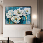Floral 590 Canvas Art 18" x 24" / 45 x 60 cm / Black
