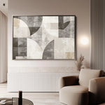 Abstract 591 Canvas Art 18" x 24" / 45 x 60 cm / Black