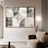 Abstract 591 Canvas Art 18" x 24" / 45 x 60 cm / Black