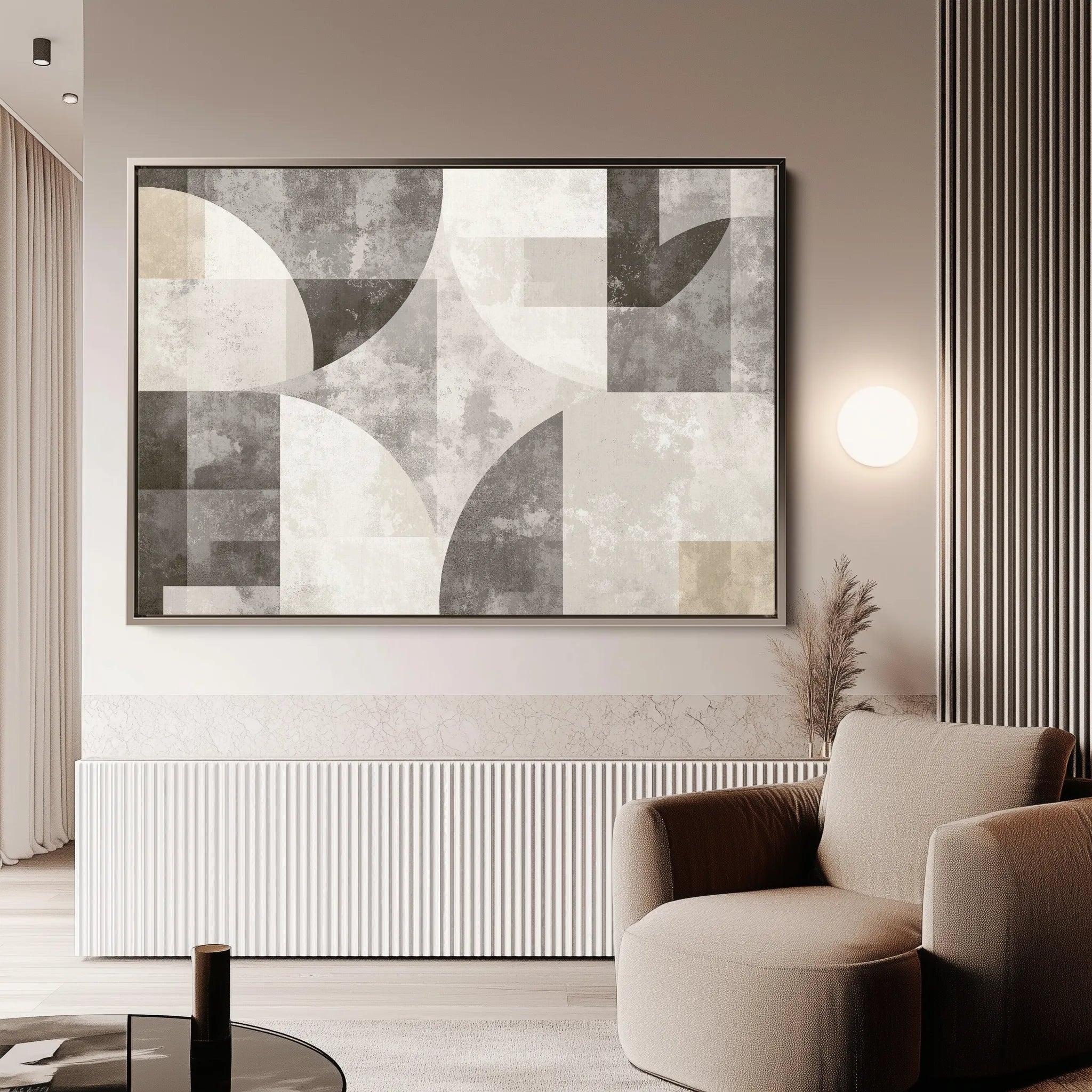 Abstract 591 Canvas Art 18" x 24" / 45 x 60 cm / Black