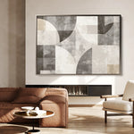 Abstract 591 Canvas Art 18" x 24" / 45 x 60 cm / Black