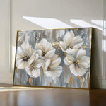 Floral 591 Canvas Art 18" x 24" / 45 x 60 cm / Black