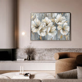 Floral 591 Canvas Art 18" x 24" / 45 x 60 cm / Black
