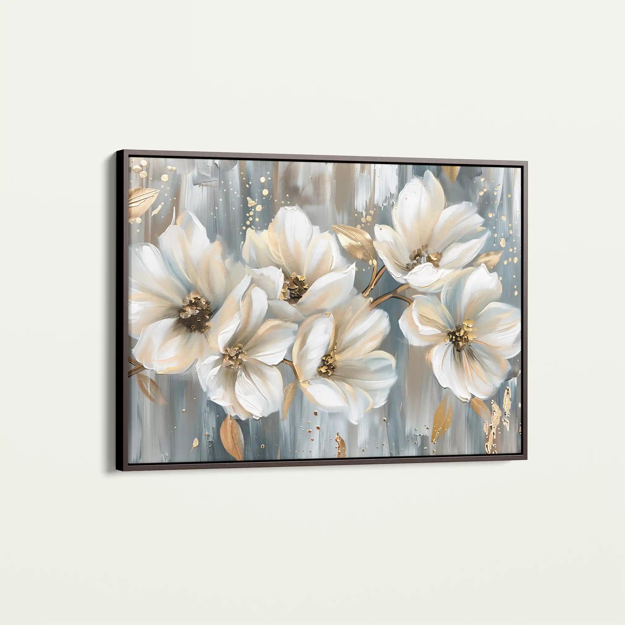 Floral 591 Canvas Art 18" x 24" / 45 x 60 cm / Black