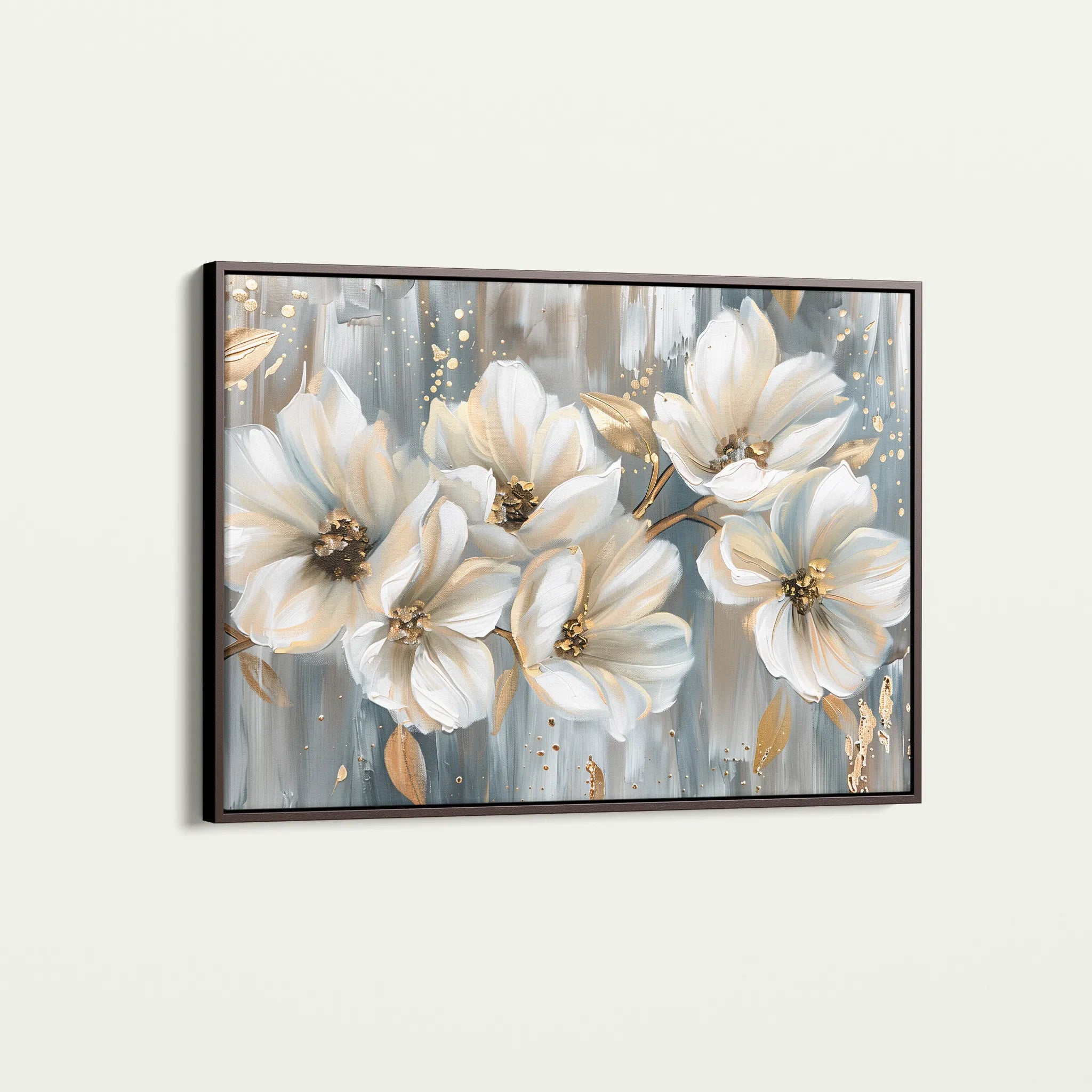 Floral 591 Canvas Art 18" x 24" / 45 x 60 cm / Black
