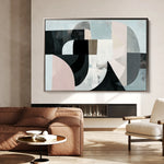 Abstract 592 Canvas Art 18" x 24" / 45 x 60 cm / Black