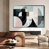 Abstract 592 Canvas Art 18" x 24" / 45 x 60 cm / Black