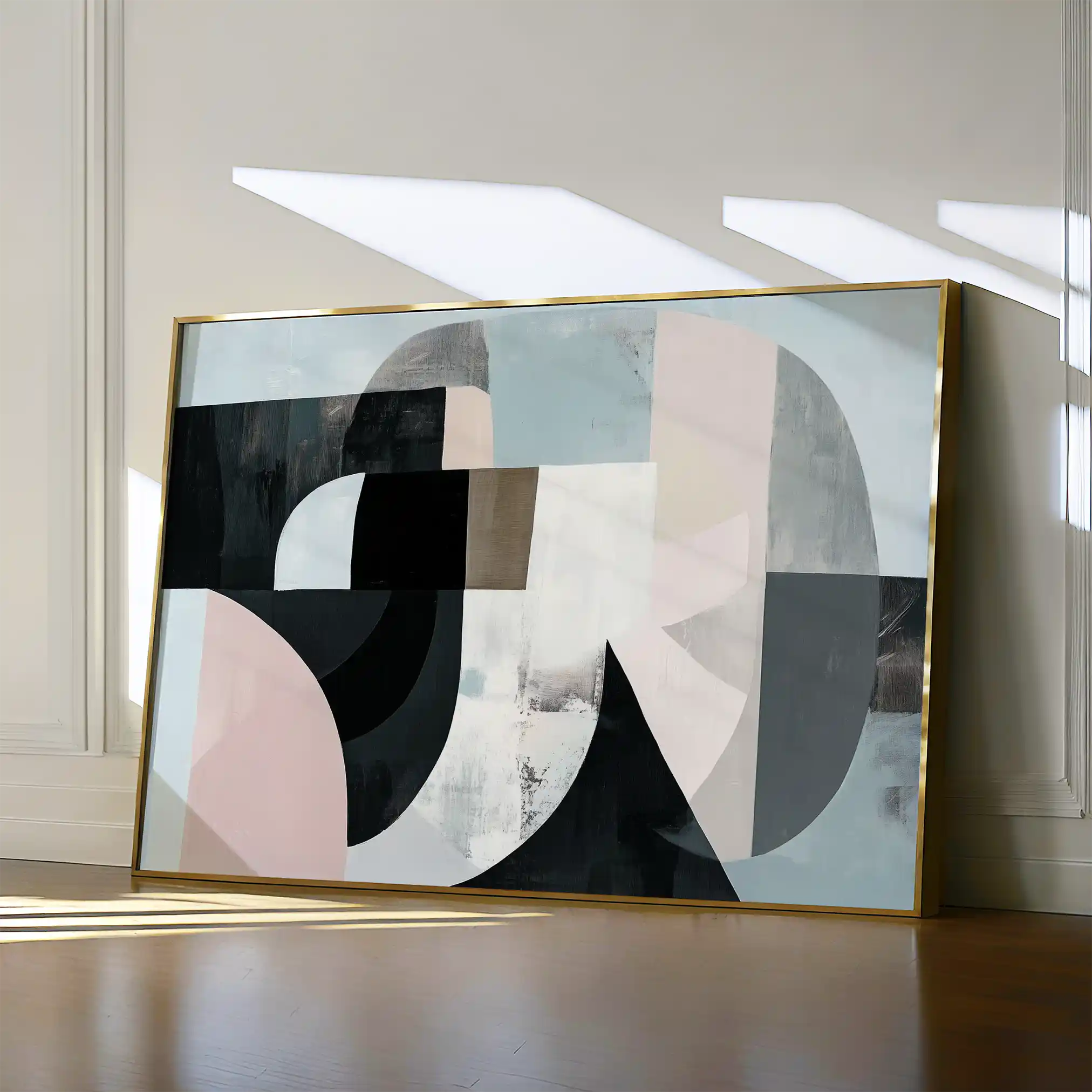 Abstract 592 Canvas Art 18" x 24" / 45 x 60 cm / Black