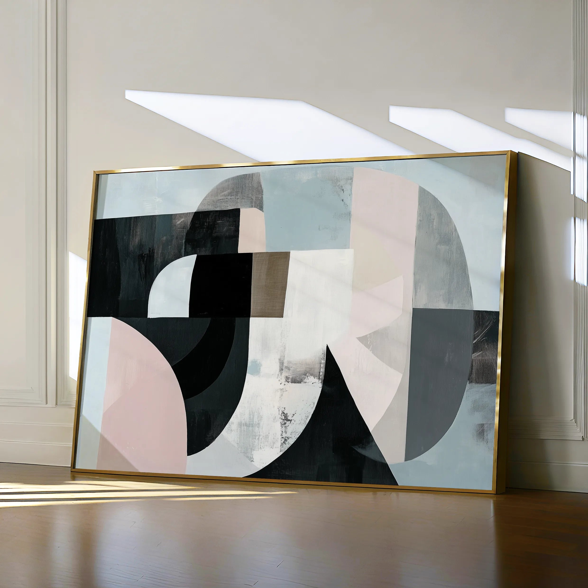 Abstract 592 Canvas Art 18" x 24" / 45 x 60 cm / Black