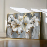 Floral 592 Canvas Art 18" x 24" / 45 x 60 cm / Black